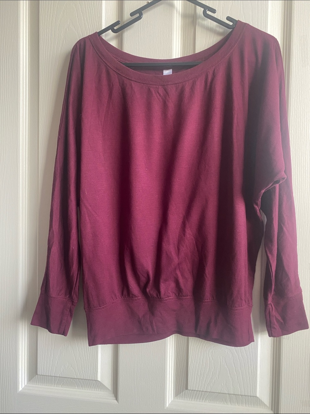 Bella Wine Boatneck Long-Sleeve Top
